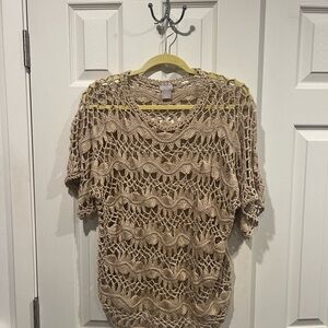 Chicos brand crocheted top